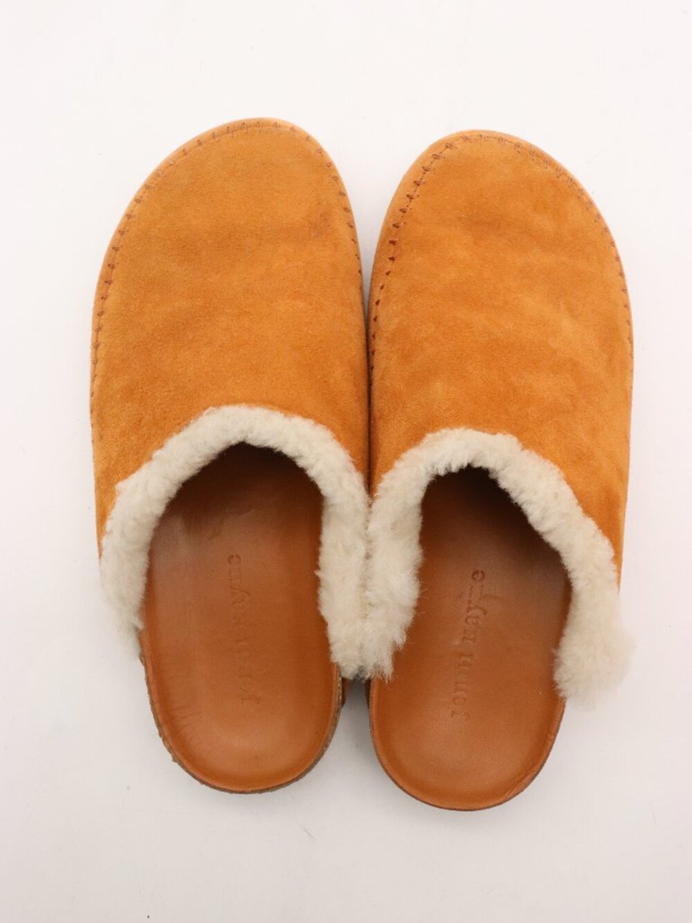 Jenni Kayne Shearling Lined Women's Size EU 38 Brown Slip On Moc Clogs - Picture 7 of 10